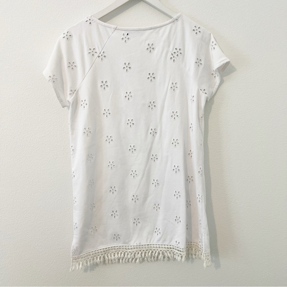 Southern Tide White Cover Up Dress Tie Fringe Size Medium M - Picture 5 of 5